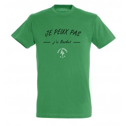 T-shirt adulte je peux pas j'ai basket